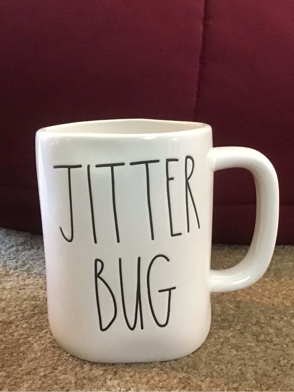 Rae Dunn By Magenta JITTER BUG Mug Farmhouse Chic Large Coffee Cup